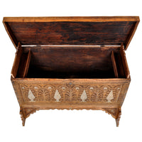 Antique Inlaid Mother of Pearl Syrian Marriage Dowry Chest / Coffer / Trunk, circa 1880