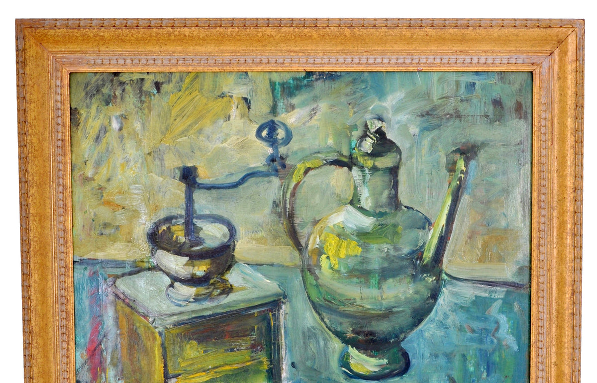 German Expressionist Still Life Oil Painting by Paul Kleinschmidt (1883-1949), 1946