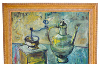 German Expressionist Still Life Oil Painting by Paul Kleinschmidt (1883-1949), 1946