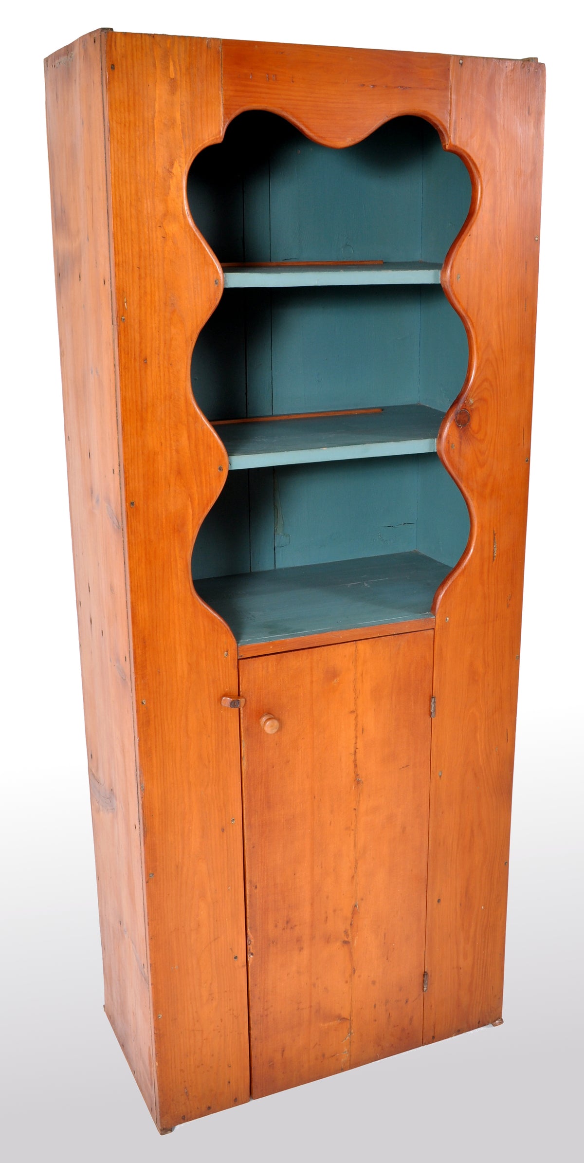 Antique Pennsylvania Dutch York County Painted Pine Cabinet / Cupboard, circa 1850