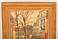 French Oil on Canvas Post Impressionist New School of Paris Painting Street Scene Michel Dureuil 1948
