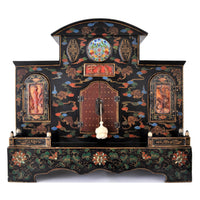 Antique Chinese Qing Dynasty Lacquer Cloisonné Buddhistic Shrine / Cabinet, circa 1900