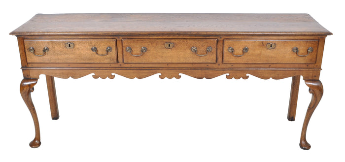 Antique Georgian Oak Dresser Base, circa 1800