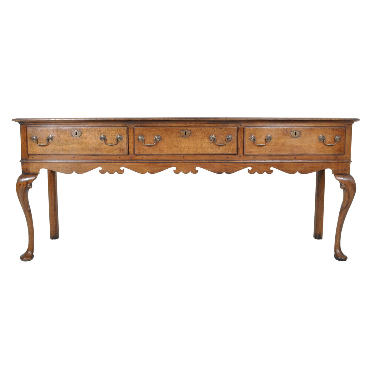 Antique Georgian Oak Dresser Base, circa 1800