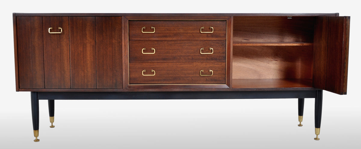 Mid-Century Modern Danish Style Walnut "Librenza" Credenza by G Plan, 1960s