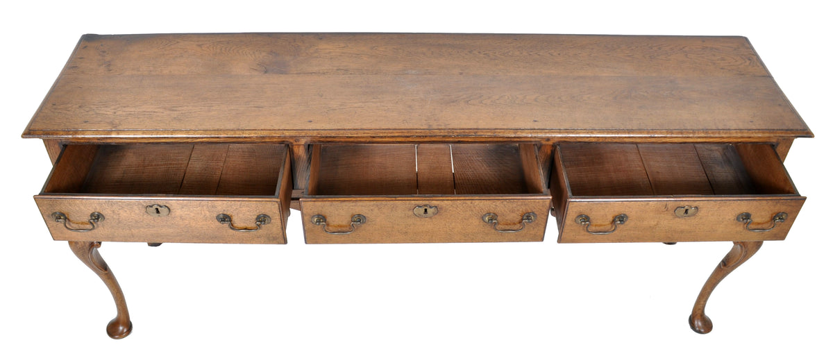 Antique Georgian Oak Dresser Base, circa 1800