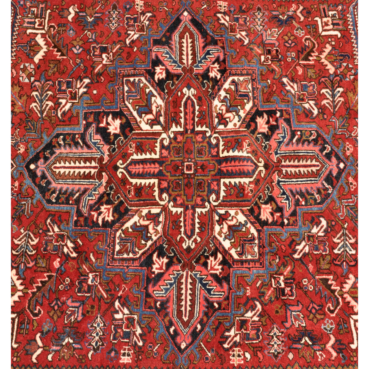 Antique / Vintage Persian Handwoven Heriz Carpet, circa 1940 (8.5' x 11.5')