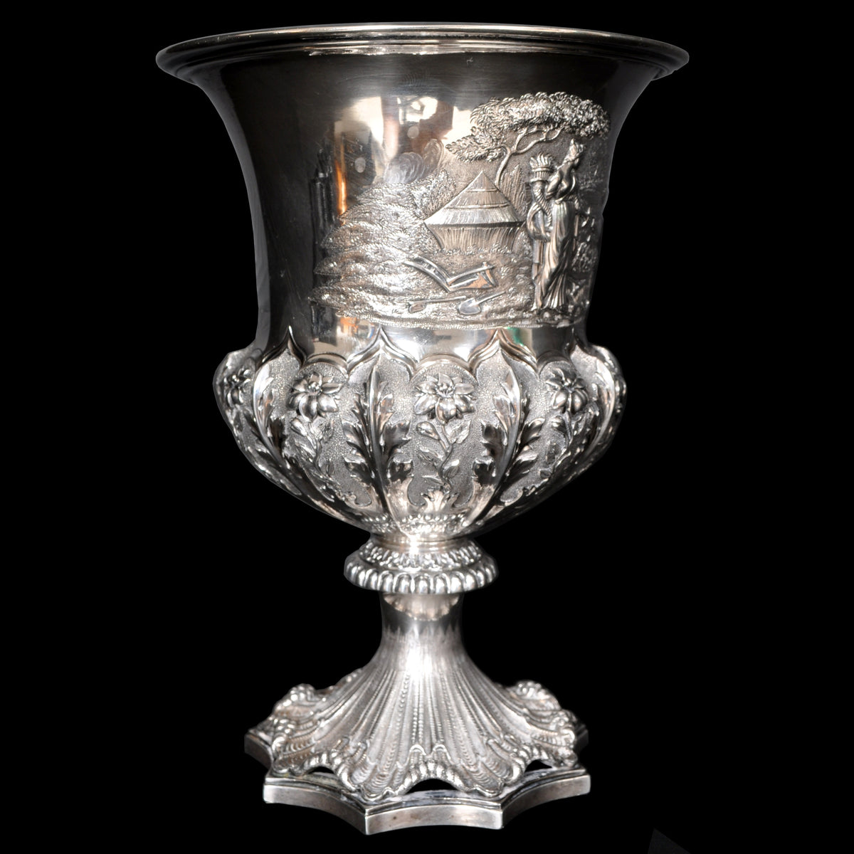 Fine & Rare Antique Sterling Silver William IV London Presentation Cup, 1831