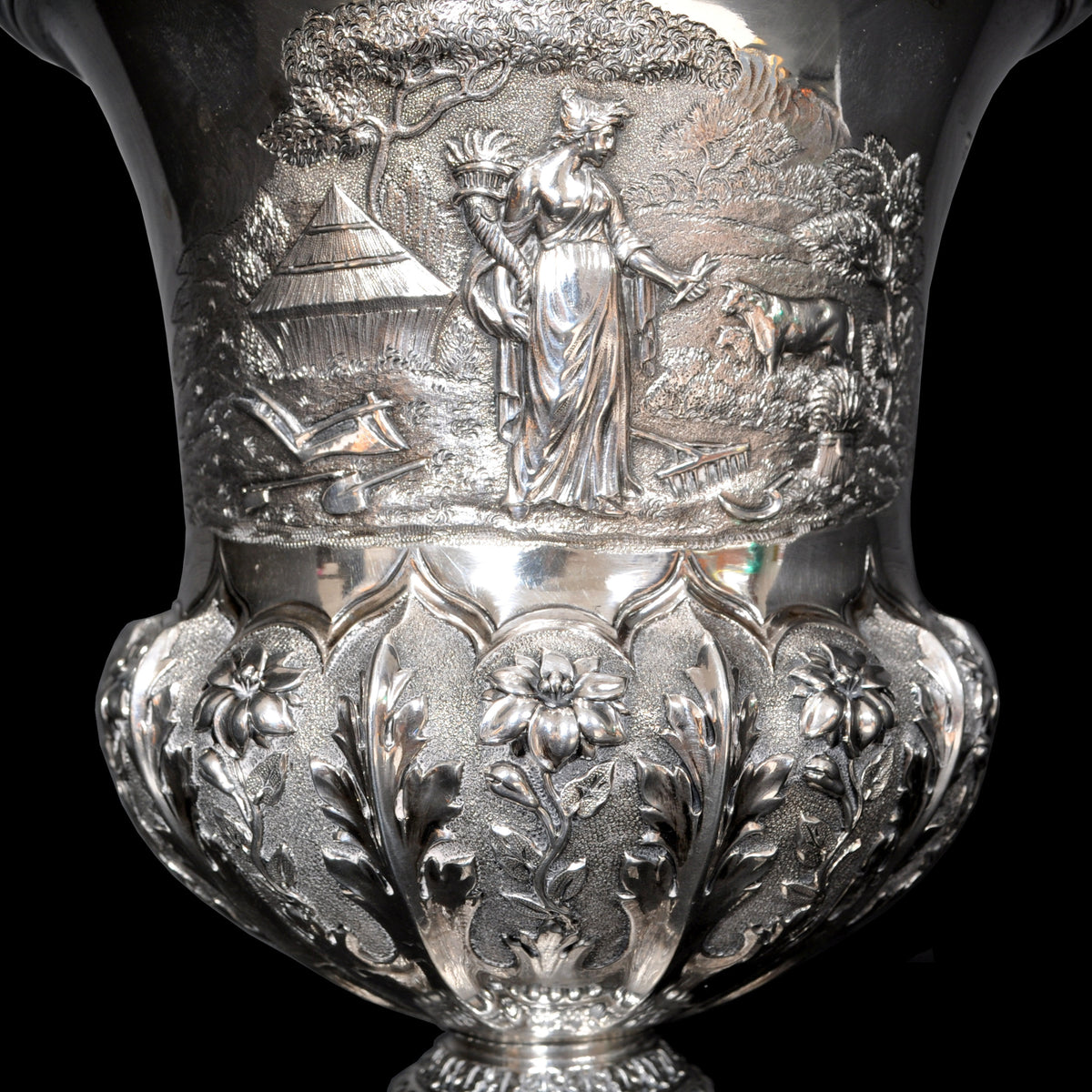 Fine & Rare Antique Sterling Silver William IV London Presentation Cup, 1831