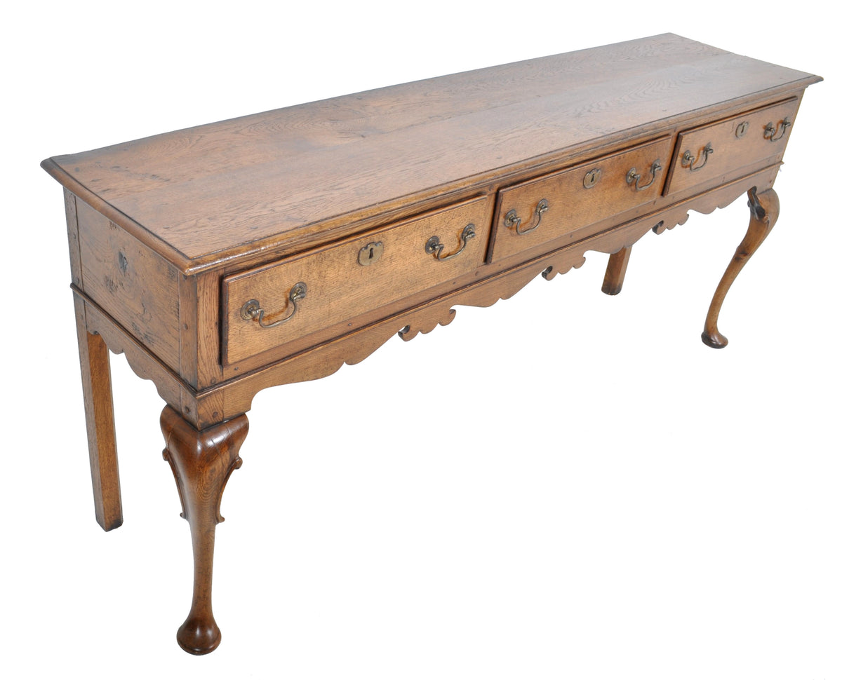 Antique Georgian Oak Dresser Base, circa 1800