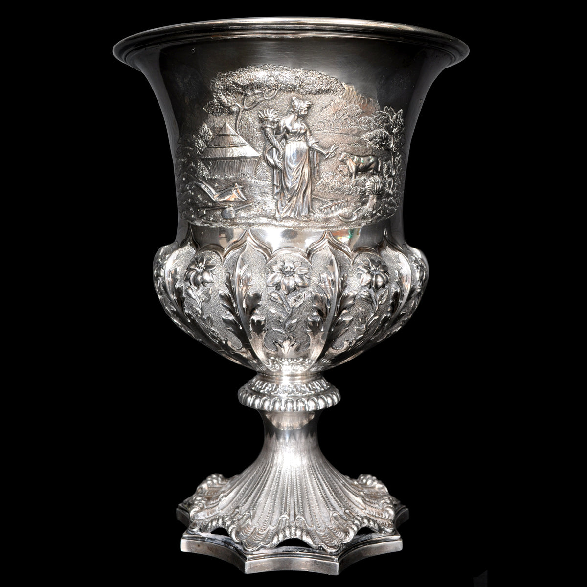 Fine & Rare Antique Sterling Silver William IV London Presentation Cup, 1831