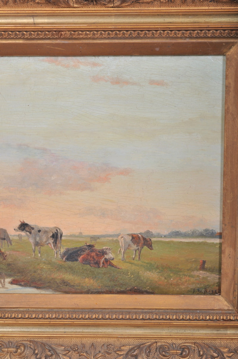 Bernard Antoine Van Beek (1875-1941) Oil on Panel, Circa 1900