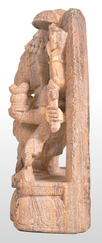 Antique 17th Century Hindu Carved Sandstone Ganesha Statue / Stele India 1600's