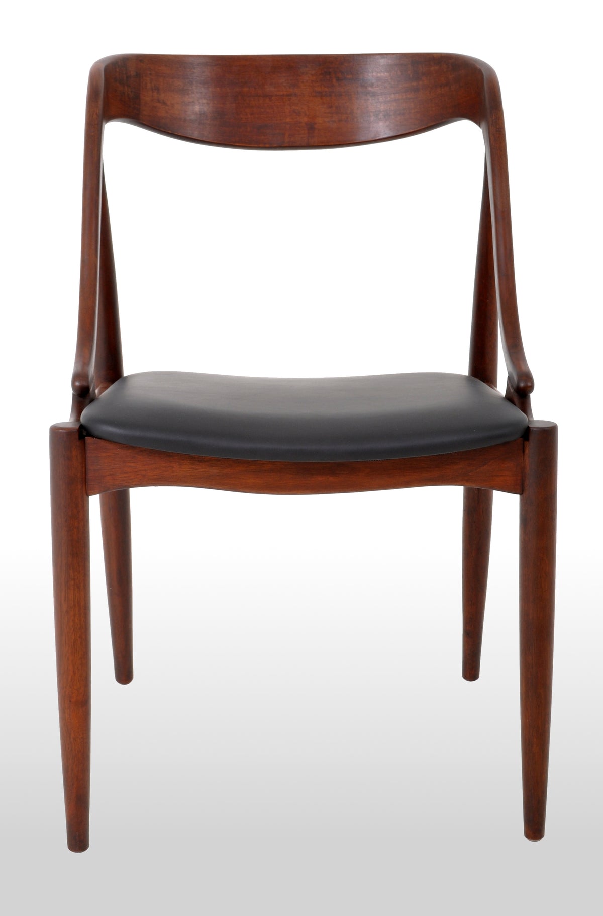 Set of 4 Mid-Century Modern Danish Teak & Leather Dining Chairs, 1960s