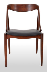 Set of 4 Mid-Century Modern Danish Teak & Leather Dining Chairs, 1960s