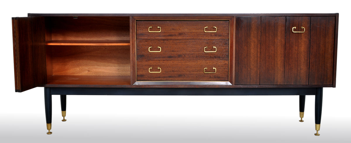 Mid-Century Modern Danish Style Walnut "Librenza" Credenza by G Plan, 1960s
