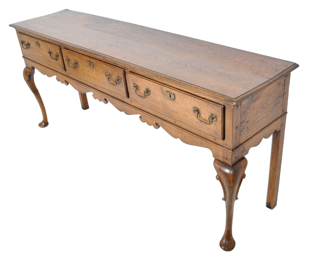 Antique Georgian Oak Dresser Base, circa 1800