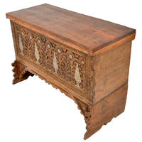 Antique Inlaid Mother of Pearl Syrian Marriage Dowry Chest / Coffer / Trunk, circa 1880