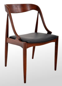 Set of 4 Mid-Century Modern Danish Teak & Leather Dining Chairs, 1960s