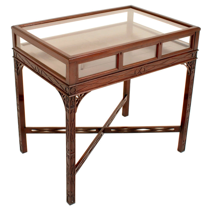 Antique Edwardian George III Chinese Chippendale Style Bijouterie Table / Vitrine / Display Case, Circa 1900