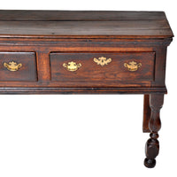 Antique George II Georgian Oak Country Welsh Dresser Base / Server, circa 1750