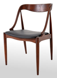 Set of 4 Mid-Century Modern Danish Teak & Leather Dining Chairs, 1960s