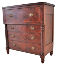 Antique American Mahogany Baltimore 'Butler's' Desk/Secretary Chest, Circa 1820