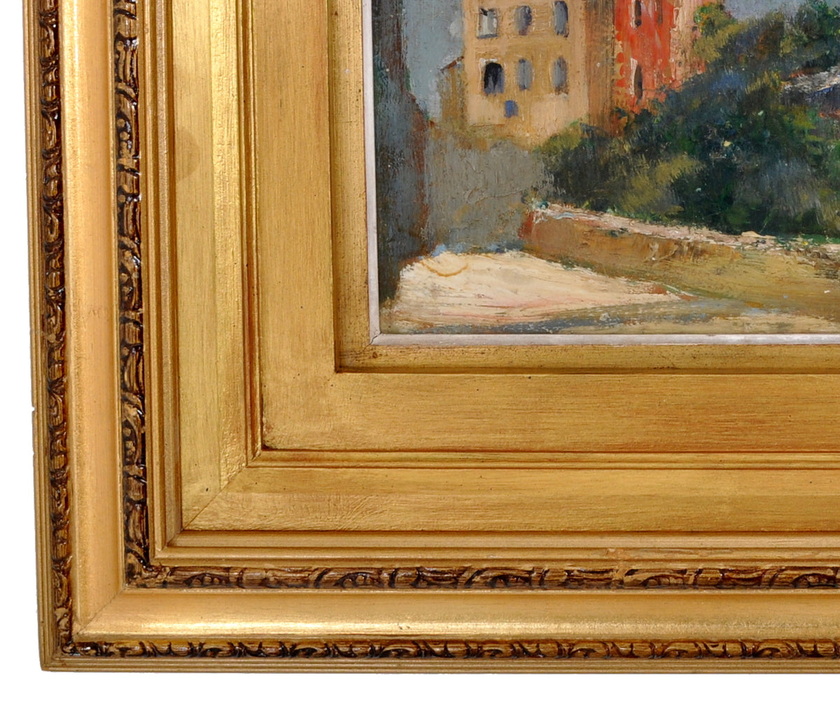 Oil on Panel by the Swiss Impressionist Carl August Liner (1871-1946), circa 1900
