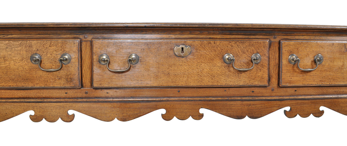 Antique Georgian Oak Dresser Base, circa 1800