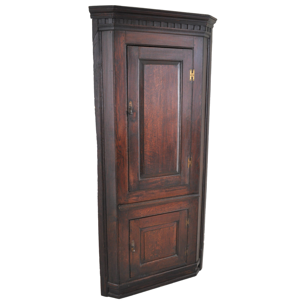 Antique Welsh Country Oak Georgian Corner Cabinet, circa 1760
