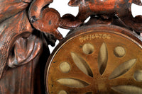 Antique French Rococo Style Bronze Figural 8-Day Movement Clock, circa 1895