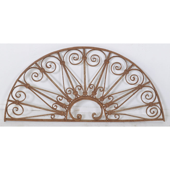 Antique French Wrought Iron Demi-Lune Balustrade/Panel, Circa 1880