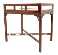 Antique Edwardian George III Chinese Chippendale Style Bijouterie Table / Vitrine / Display Case, Circa 1900