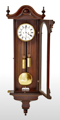 Antique Vienna Regulator/Clock 8-Day Time and Strike Wall Clock by Carl Suchy & Söhne, circa 1890