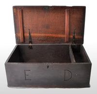 Antique Charles II Oak Bible Box, circa 1680