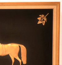 Antique English Gilt Bronze Plaque/Diorama of "Black Eagle," Circa 1880