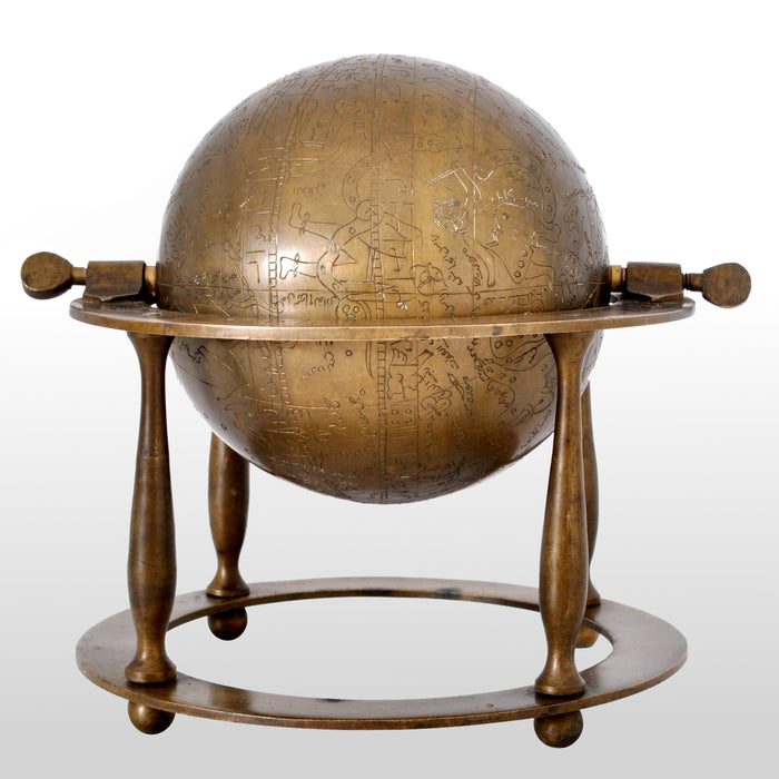 Antique 19th Century Islamic Persian Arabic Bronze Celestial Globe Astrolabe, circa 1850