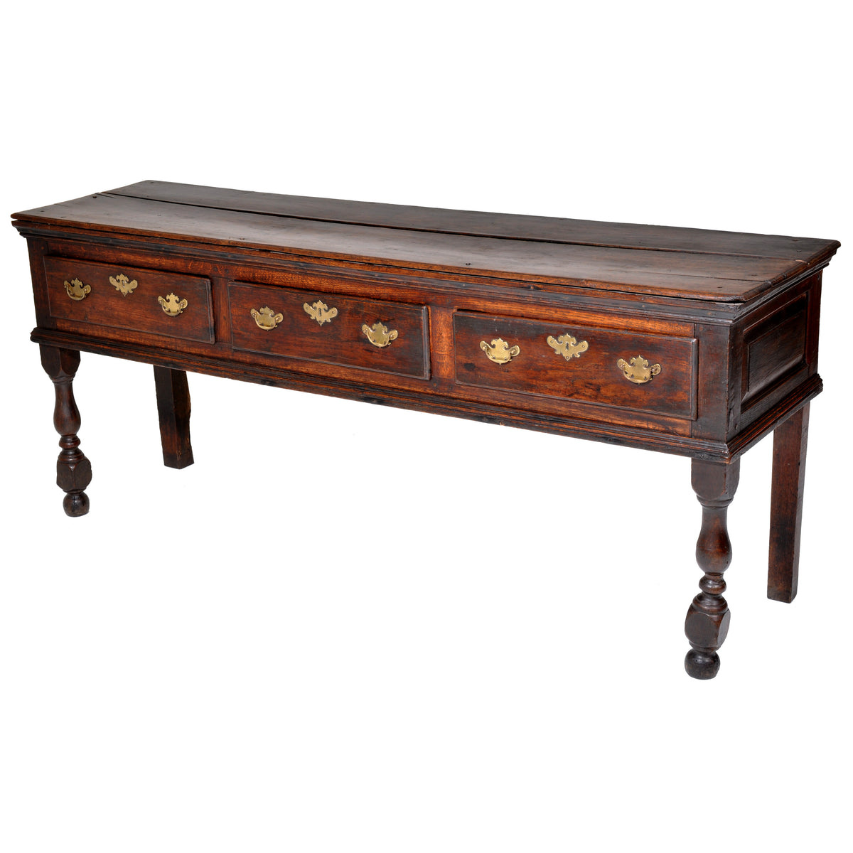 Antique George II Georgian Oak Country Welsh Dresser Base / Server, circa 1750