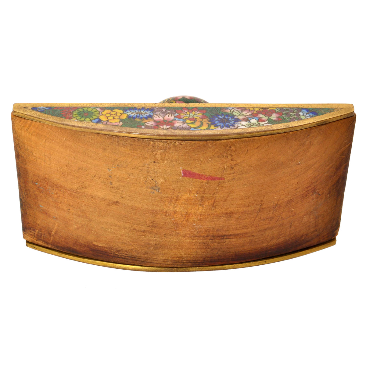 Antique Chinese Qing Enamel Mille Fleur Cloisonné Desk Writing Set Inkwell, Circa 1900