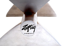 Modern Industrial Airport-Style Steel Bench by Zoeftig Zenky, Circa 1990