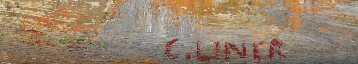 Oil on Panel by the Swiss Impressionist Carl August Liner (1871-1946), circa 1900