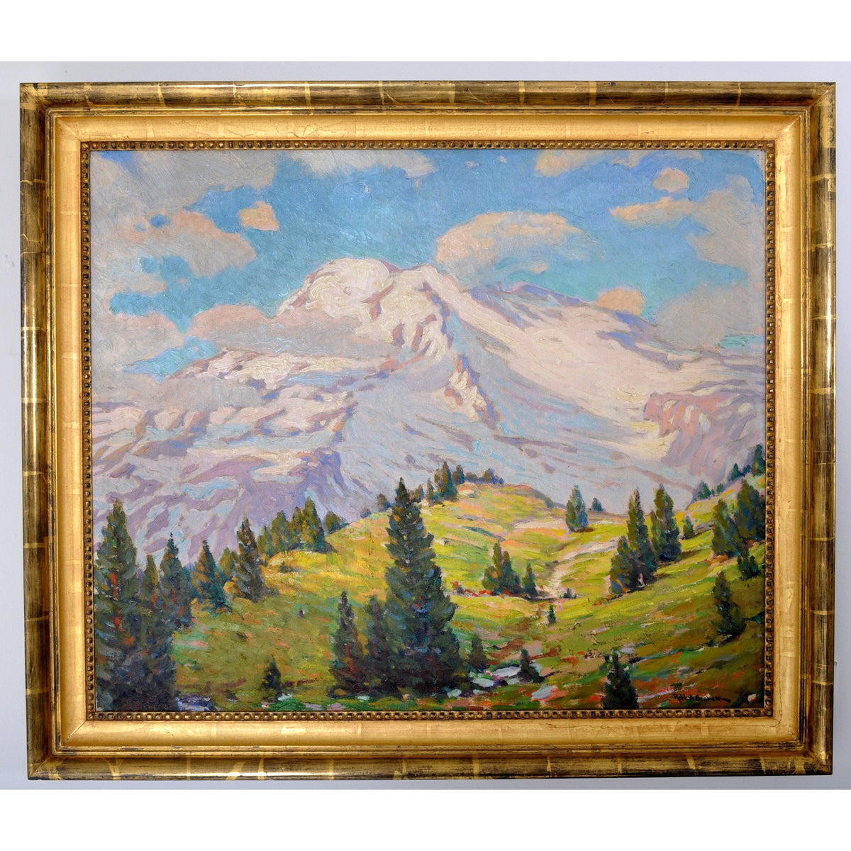 "Mount Rainier," Oil on Canvas by California Impressionist Robert Alexander Graham (1873-1946), Circa 1910