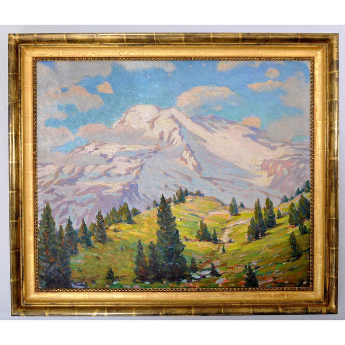"Mount Rainier," Oil on Canvas by California Impressionist Robert Alexander Graham (1873-1946), Circa 1910