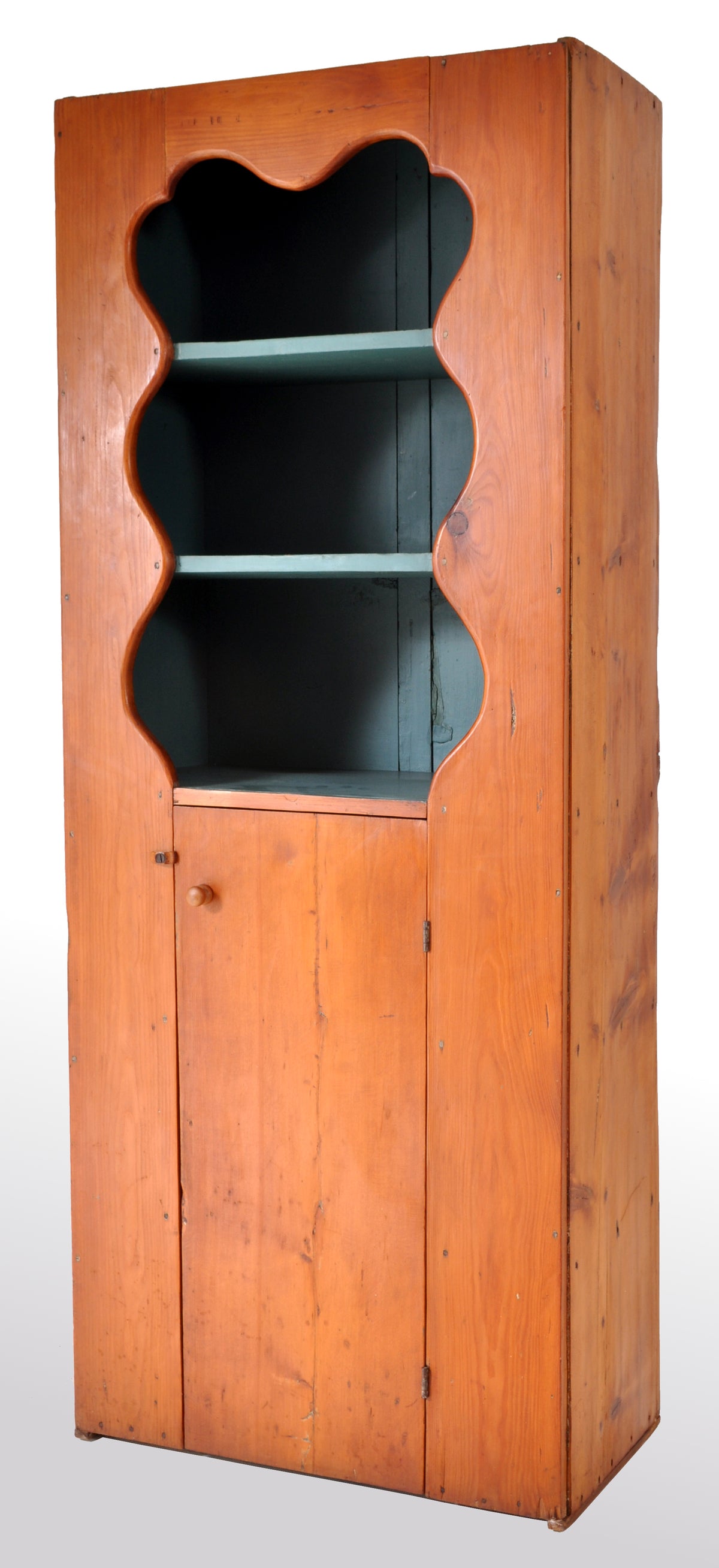 Antique Pennsylvania Dutch York County Painted Pine Cabinet / Cupboard, circa 1850