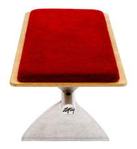 Modern Industrial Airport-Style Steel Bench by Zoeftig Zenky, Circa 1990