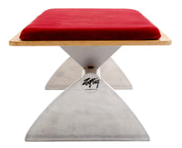 Modern Industrial Airport-Style Steel Bench by Zoeftig Zenky, Circa 1990