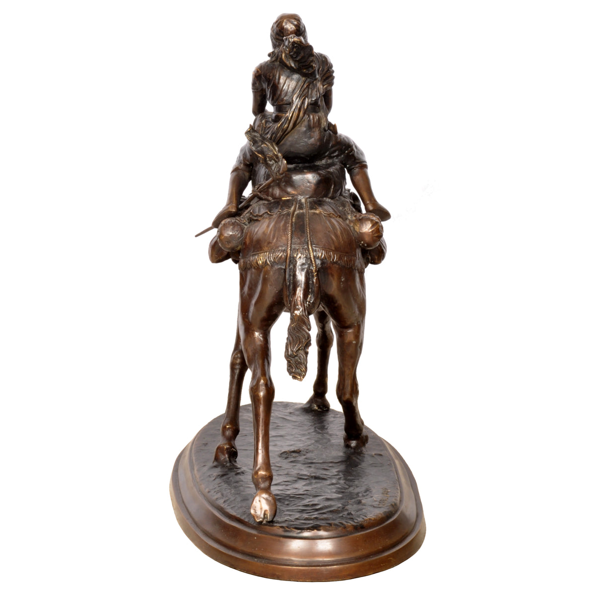 Large Antique Vienna Bronze Orientalist Camel Rider Statue Sculpture Carl Kauba, 1930s