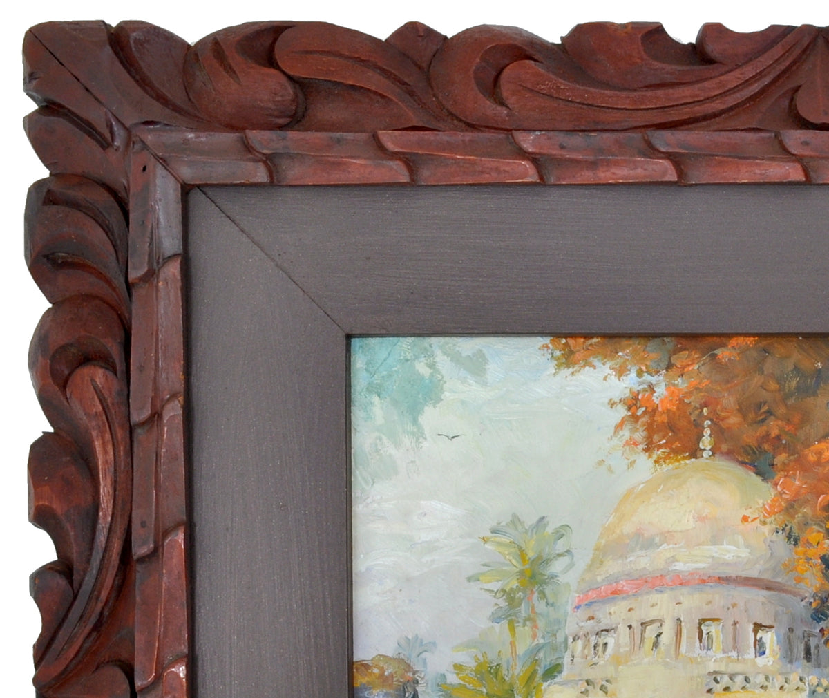 Antique Orientalist Painting of Cairo, Egypt by Anton 'Tony' Binder (1868-1944), Oil on Panel, circa 1895