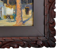 Antique Orientalist Painting of Cairo, Egypt by Anton 'Tony' Binder (1868-1944), Oil on Panel, circa 1895