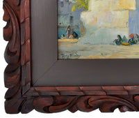 Antique Orientalist Painting of Cairo, Egypt by Anton 'Tony' Binder (1868-1944), Oil on Panel, circa 1895